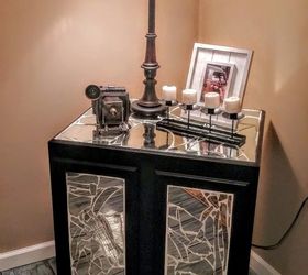 bathroom cabinet upcycled to a bright livingroom cabinet