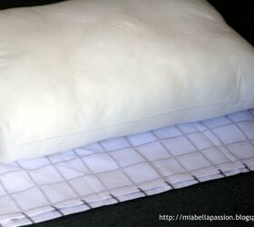 the grid diy tea towel cushion
