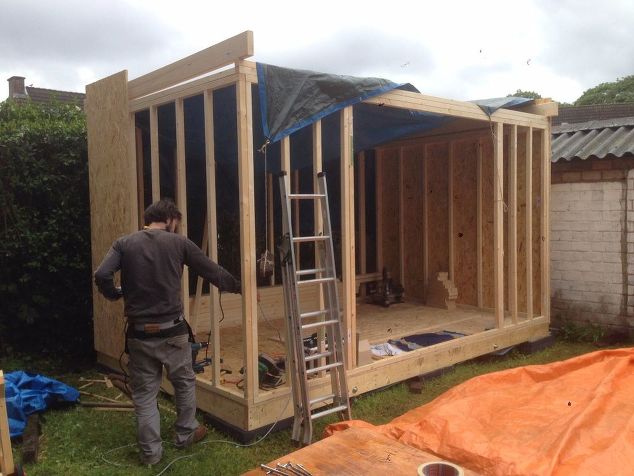 making the workshop tiny house