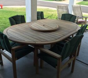 turn a dull patio table into something special