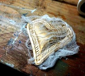 make a faux antique finish with cheesecloth