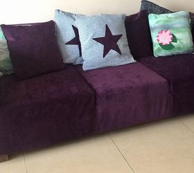 Old, Gross Couch Gets a Royal Purple Makeover