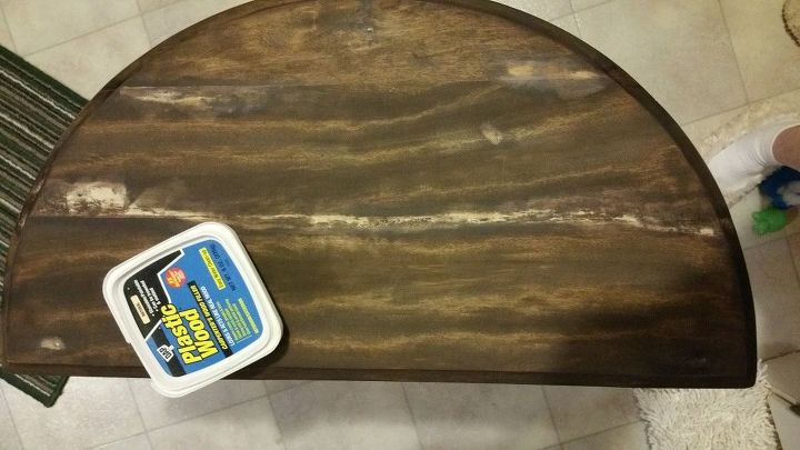 q repairing after using dap plastic wood that is not stainable help