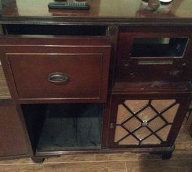 how to make a bar from old stereo cabinet