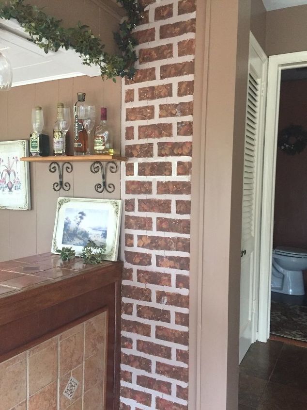 q how can i make my faux brick wall more eye appealing