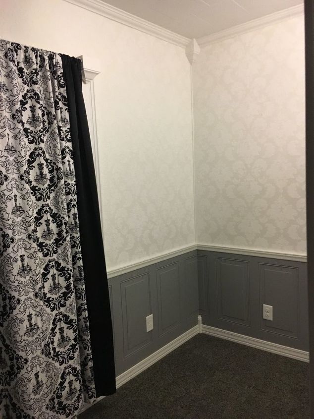 bedroom remodel, Curtains of Damask and sheets