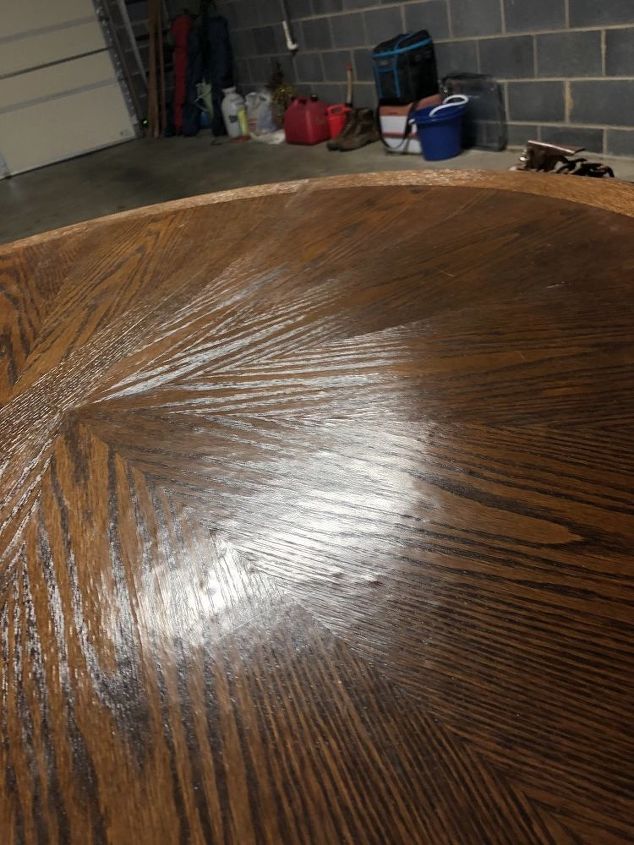 q i am flipping a round table with decorative veneer on top but it s