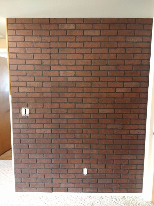 another faux brick wall with real grout