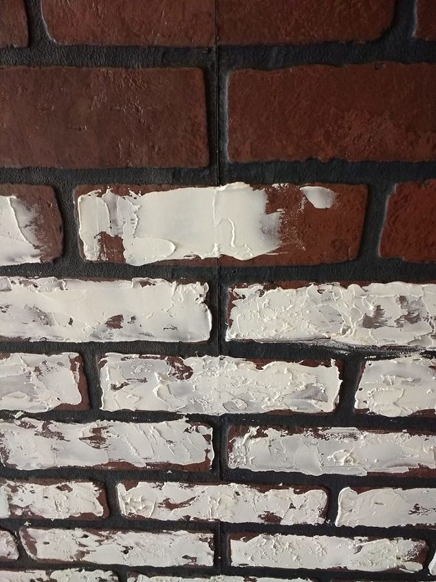 another faux brick wall with real grout