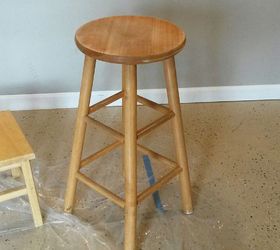 shabby chic stools with image transfer