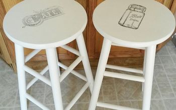 Shabby Chic Stools With Image Transfer