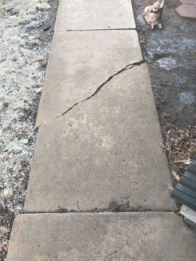 how can you fix an uneven piece of sidewalk that has been broken
