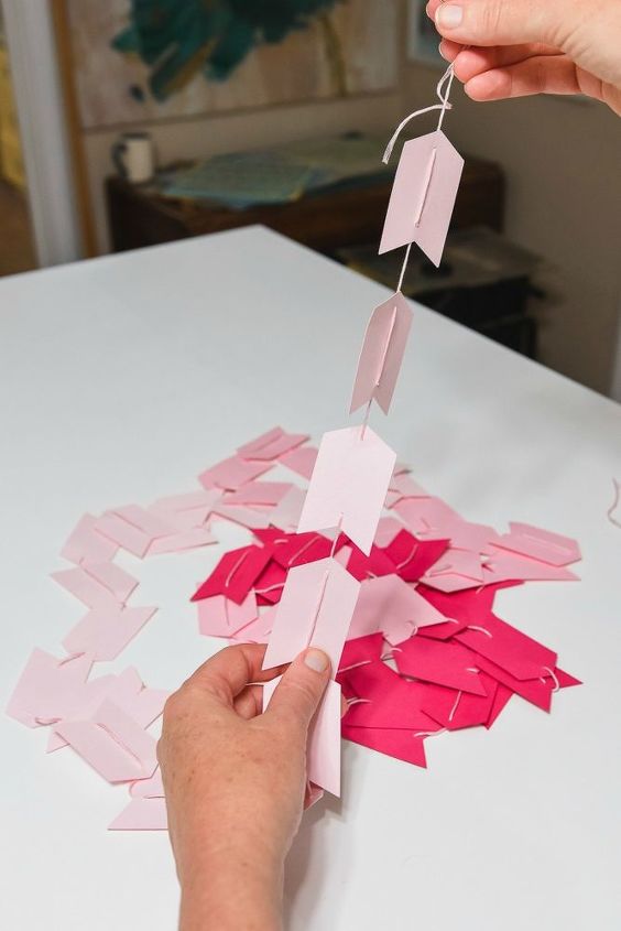 guirnaldas de papel sin coser con cricut