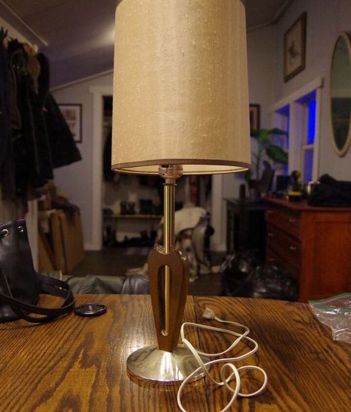 lamp gets a country girl makeover using license plates