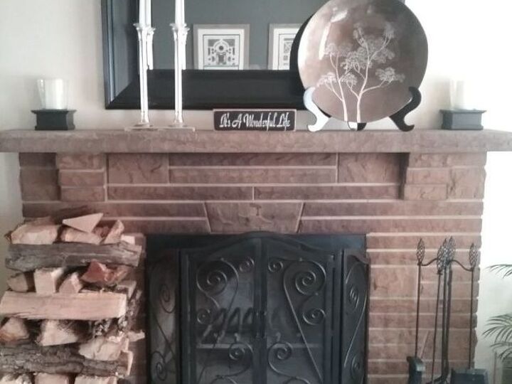 q how can i make over my stone brick fireplace