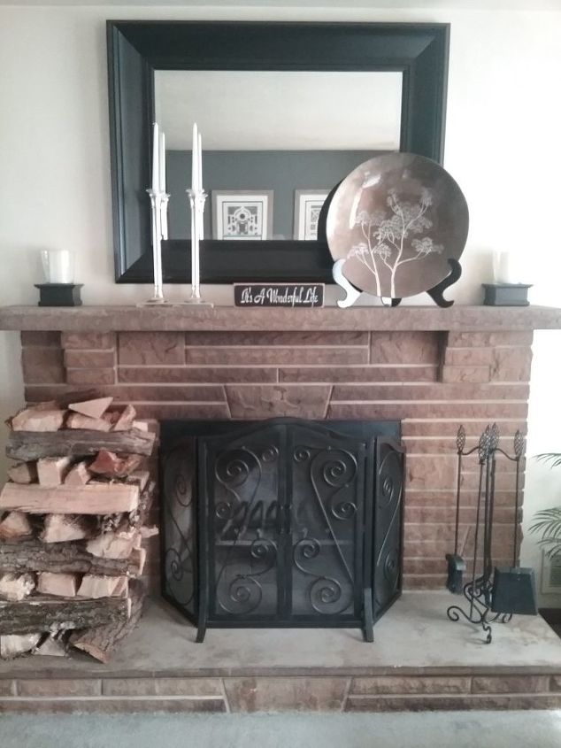 q how can i make over my stone brick fireplace