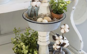 DIY Tiered Tray From Repurposed Enamelware Bowls