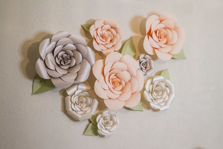 decorao de flores de papel 3d