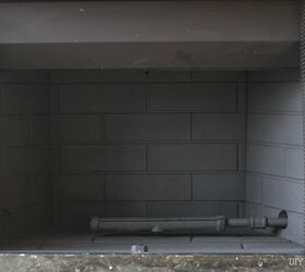 how to spray paint the interior of a fireplace