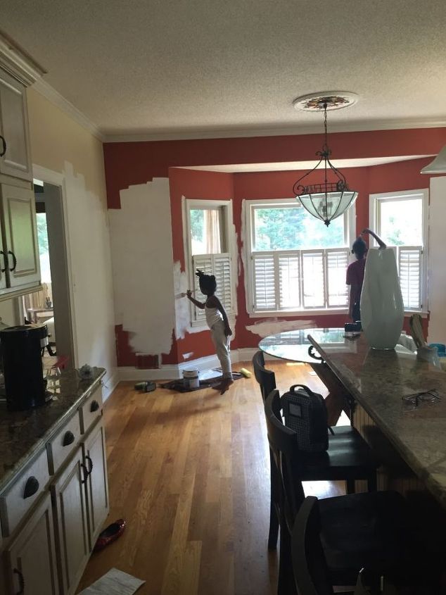 white farmhouse kitchen transition