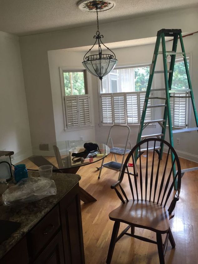 white farmhouse kitchen transition