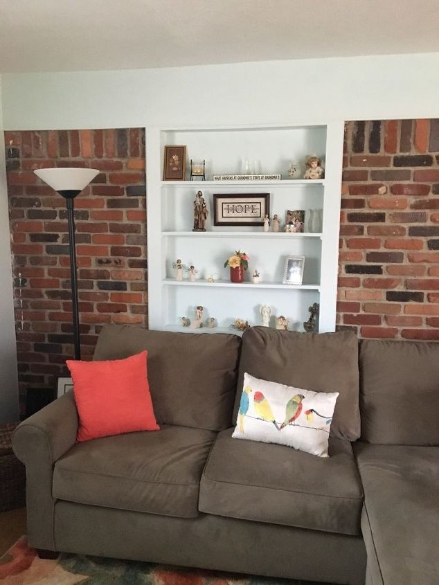 q how to cover exposed brick and make it a useful wall
