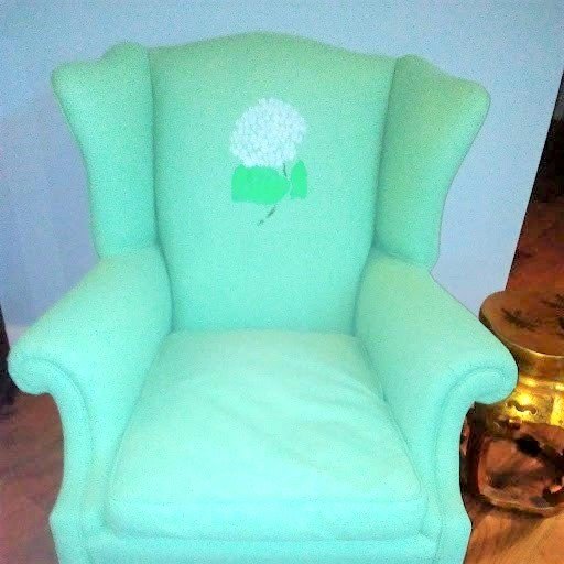 painting family heirloom upholstered chair