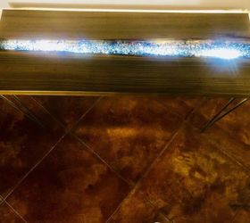 how to make a epoxy resin river table led glowing river