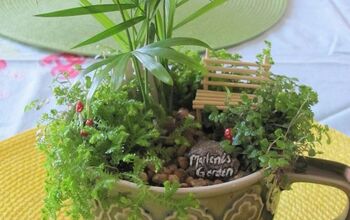  Refaça um mini jardim com plantas falsas