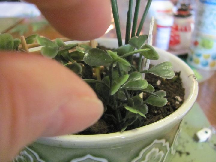 rehacer un mini jardn con plantas falsas