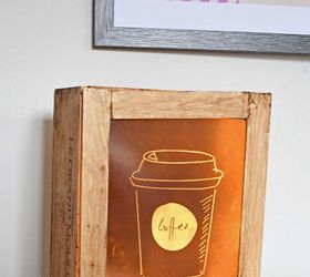 fun diy retro light box sign from a recycled wine box