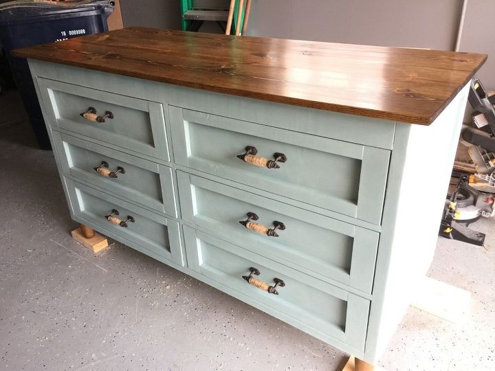 diy custom built drawers with chalk paint finish
