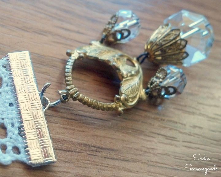 repurposed broken jewelry bookmarks