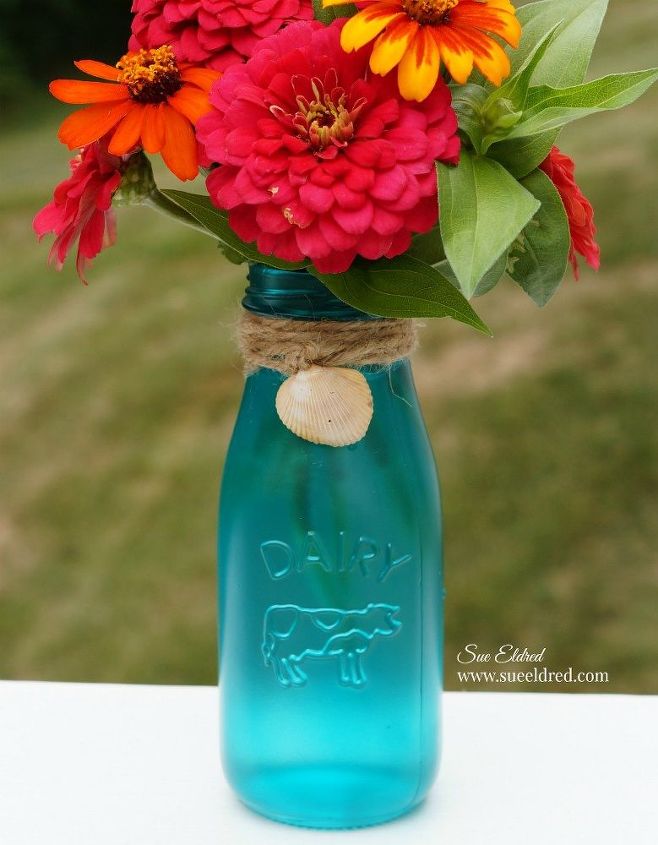 how to create a sea glass vase