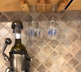 simple under cabinet wine glass holder