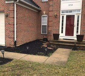 q i need help ideas for an awkward flowerbed at the front of our house