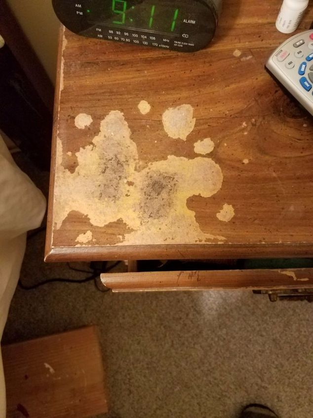 i have a night stand that has a veneer top that peeled and bubbled