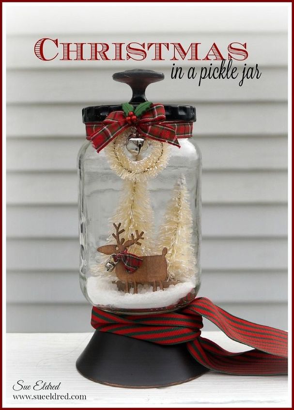 s 25 ways to use those pickle jars you ve been saving, Christmas in a pickle jar
