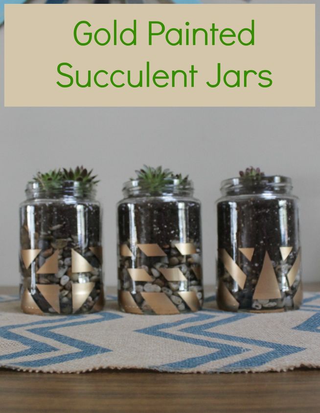 s 25 ways to use those pickle jars you ve been saving, Painted succulent holders