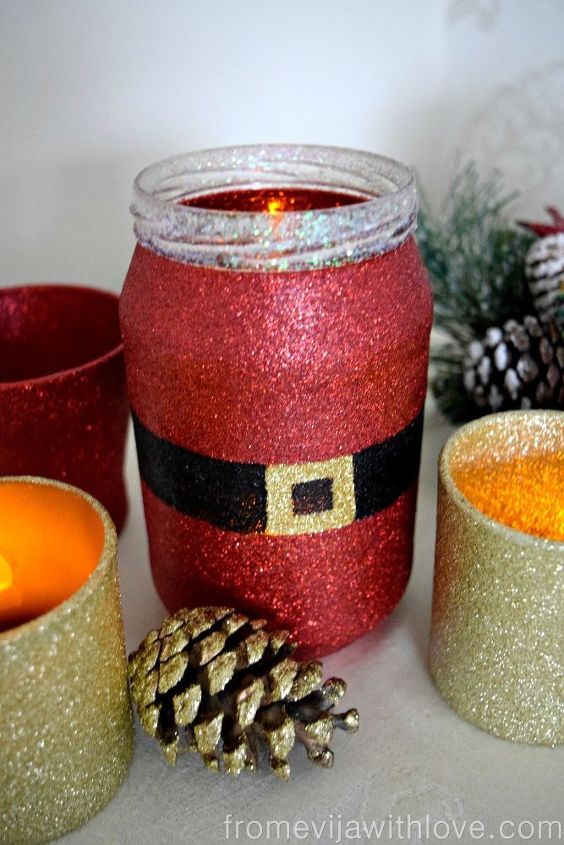 s 25 ways to use those pickle jars you ve been saving, A sparkling santa jar