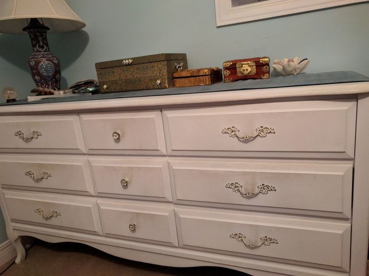 q indoor project to paint over a white latex painted dresser