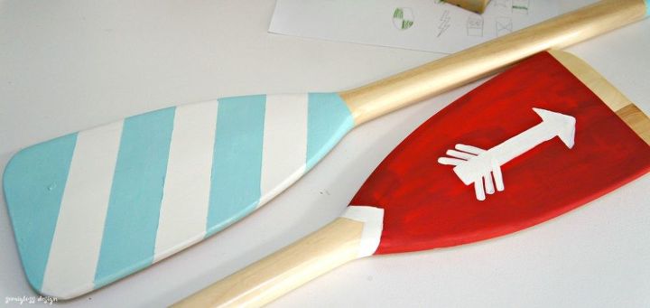 s the best nautical home decor ideas you can try, Nautical Painted Oars