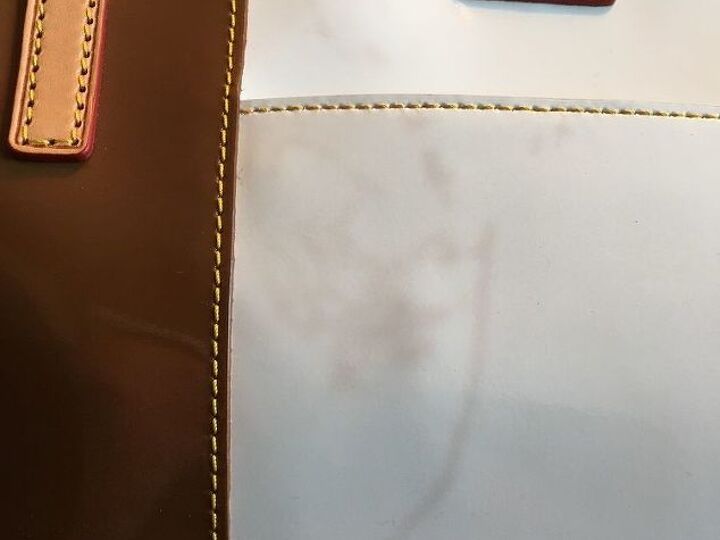 q how to get a stain out of white patent leather