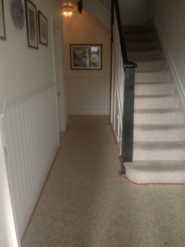 impresionante pasillo y escaleras make over
