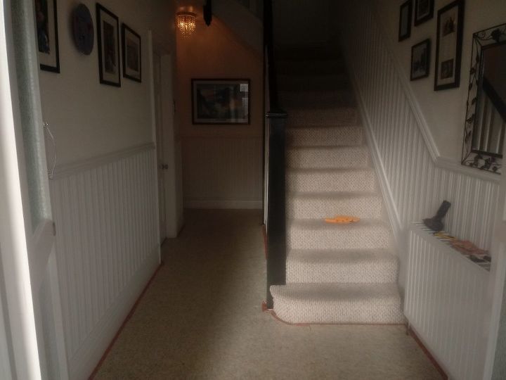 impressionantes corredor e escadas reformadas