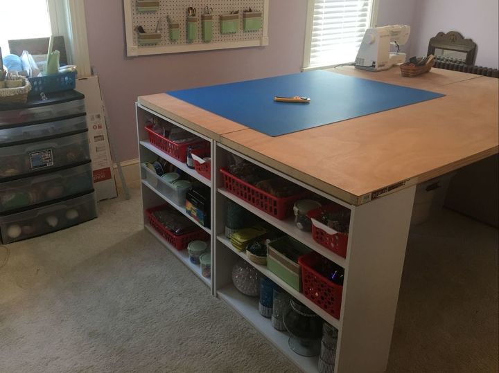 my new craft room mesa de artesanato e tabuleiro para organizar suprimentos
