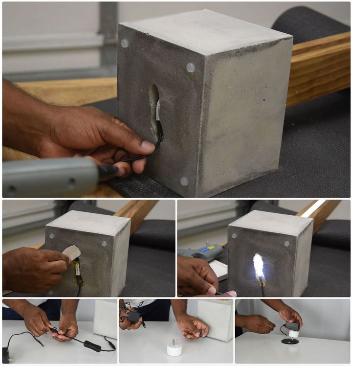 Diy Concrete And Wood Led Floor Lamp Hometalk