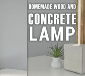 DIY CONCRETE AND WOOD LED FLOOR LAMP