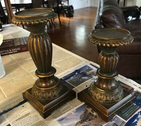 old world to time worn candlestick makeover
