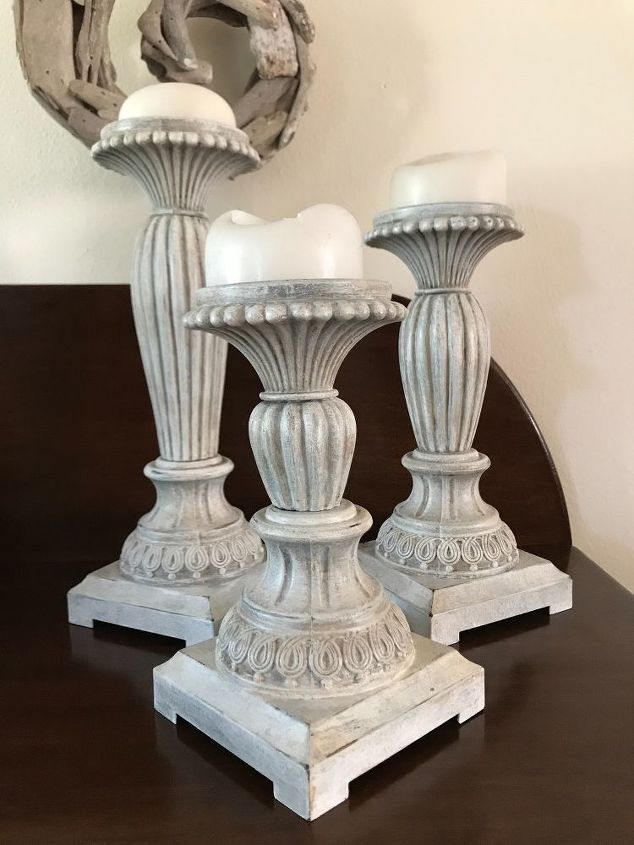 old world to time worn candlestick makeover